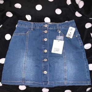 mini denim skirt